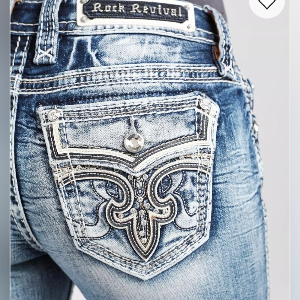 ISO Rock Revival Peacoat Low-rise Bootcut Jeans 23 *READ*